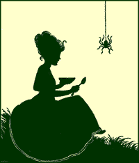 Image of Muffet on tuffet.